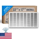 Handua 33.75X17.75" White Steel Hvac Return Air Grille Vent Cover Ceiling Wall. Fixed Price $81.12.
