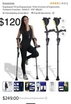Ergobaum 7G By Ergoactives. 1 Pair (2 Units) Of Ergonomic Forearm Crutches. Fixed Price $120.00.