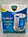 Vicks VUL600 Coolrelief Filter Free Mist Humidifier White & Blue 1.2 Gallon. Fixed Price $29.00.