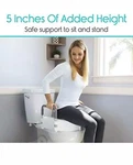 Vive Raised Toilet Seat - 5" Portable, Elevated Riser With Padded Handles. Fixed Price $110.00.