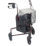 Drive Wheel Walker With Basket Tray Pouch Aluminum 31 To 38 Handle Height Red. Fixed Price $97.17.