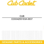 Cub Cadet 634Z05163A-0637 Complete Wheel 16X6.5X8. Fixed Price $240.80.