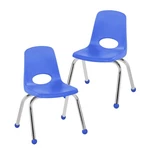 Fdp 12" School Chair, Stacking Student Seat Blue (2-PACK), 15411-BL. Fixed Price $61.61.