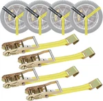 4PK Ratchet Car Tie Down Straps Heavy Duty 3300LB 2 Inch X 96 Tire. Fixed Price $39.98.