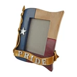 Texas Pride Flag Star Rustic Western 4 6 Inch Picture Photo Frame Golden Pole. Fixed Price $29.95.