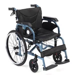 Medwarm Foldable Lightweight Wheelchairs With 22 Inch Rear Wheel, Blue. Fixed Price $590.47.