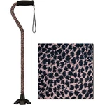 Nova Sugarcane Leopard Walking Adjustable Quad Tip With Carrying Strap. Fixed Price $40.09.