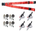 Amf Bruns Wheelchair Restraints, Lap Belt & Floor Anchors 4 Pack Kit. Fixed Price $580.00.