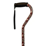 New Adjustable Length Aluminum Offset Handle Rose & Skull Print Walking Cane. Fixed Price $41.99.