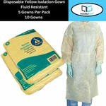 Dynarex Disposable Isolation Yellow 10 Gowns MS-89540. Fixed Price $13.15.