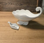 Porcelain Shell Shaped Pedestal Nut Bowl & Scoop White Essentials. Fixed Price $32.98.