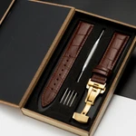 High Quality Cowhide Genuine Leather Watch Straps Butterfly Clasp Band 12-24MM. Fixed Price $23.88.