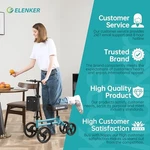 Elenker Adjustable Steerable Medical Knee Walker 10" Wheels YF-9005E Blue. Fixed Price $96.68.