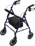 Medline Days 106 Large Lightweight Blue Rollator Transport Foldable Alu. Fixed Price $89.88.
