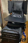 Broda Elite Rehab Tilt-in-space Reclining Wheelchair, W/ Tray & Headrest /E1161. Fixed Price $2500.00.