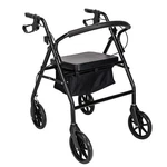 Adjustable Senior Rollator Walker W/ 8" Wheels Soft Padded Seat Folding Rolling. Fixed Price $59.99.