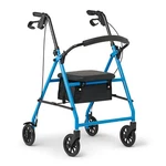 Medline Guardian Basic Steel Rollator Walker W/ 6 Wheels Light Blue Adjustable. Fixed Price $38.24.