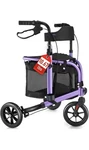 Mate Tri-walker With Seat Foldable Lightweight Purple 10.67 Lbs. Fixed Price $96.10.