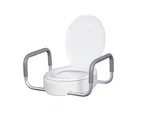 Drive Medical 3.5" Raised Toilet Seat With Removable Arms For The Normal. Fixed Price $25.00.