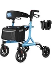 Mate Rollator Walker Padded Seat & Backrest Cup Holder 8 Wheels Bag. Fixed Price $110.00.