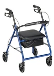 Drive 4-WHEEL Rollator Walker Adjustable Height Padded Seat Storage Bag Blue. Fixed Price $53.95.