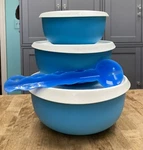 Tupperware Legacy And Essentials Line-assorted Styles-blues-new-shipping Incl. Fixed Price $39.99.