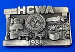 Hcwa 1988 Fabrication Hesston 8TH Annual Workers Association Belt Buckle. Fixed Price $18.44.