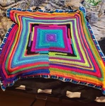 Crochet Granny Square Lap Blanket Throw. Fixed Price $25.99.