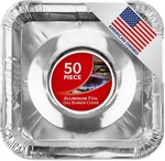 Disposable Gas Burner Liners (50 Pack) Aluminum Foil Square Stove Cov. Fixed Price $21.92.