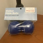 Walgreens Brand Walker Glide Balls-set Of 2 Balls-precut Opening Royal Blue. Fixed Price $11.99.