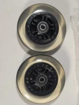 Pair Of Primo Wheelchair Caster Wheels 4" Solid Clear W/ Bearings (A9). Fixed Price $15.99.