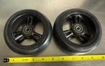 Two 5" X 1.4" Quickie Wide Primo Tires Wheelchair Front Caster Frog Leg. Fixed Price $25.00.