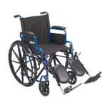 Drive Medical Wheelchair Blue Stripes With Foldable Desk Arm + 20" Seat Footre. Fixed Price $144.47.