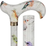 Watercolor Bird Designer Derby Adjustable Cane. Fixed Price $38.95.
