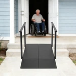 Wheelchair Ramp With Handrails For Home Steps. Fixed Price $280.22.