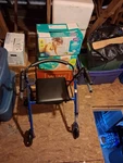 Drive Aluminum Rollator 7.5" Casters Blue Handbrakes Adjustable Height Seat. Fixed Price $75.00.