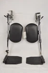 Invacare T94HC-3778 Adjustable Clip-on Footrests Pair Chrome For Wheelchair. Fixed Price $69.00.