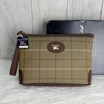 Burberry Horse Logo Nova Check Clutch Bag New With Tags Shoulder Strap Auth. Fixed Price $320.53.