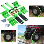 2 Pack Wheel Chock Tie Down Strap Kit For Trailer - Atv, Rzr, Utv. Fixed Price $57.38.