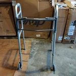Medline Guardian 2-BUTTON Folding Walker With 5" Wheels MDS86410W54H. Fixed Price $18.00.