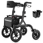 Maxwalk Walkers For Seniors, Rollator With Seat, 12" Big Rubber Wheels.... Fixed Price $255.08.