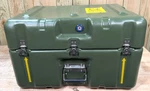 Pelican Hardigg Footlocker Green Case 24.5X18.5X15" Military Waterproof. Fixed Price $119.00.