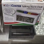 Medcenter Talking Alarm Clock Medication Reminder, Large Display, Color-coded. Fixed Price $20.30.