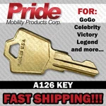 A126 Mobility Scooter Key For Pride Gogo Celebrity Victory Legend. Fixed Price $5.00.