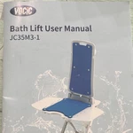 Vocic Bath Lift JC35M3-1 Foldable Adjustable Blue White Plastic Metal. Fixed Price $150.00.