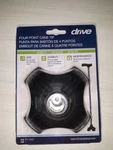 Drive Quad Cane Tip Free Standing Fits 3/4" Diameter Shaft Black RTL10351. Fixed Price $16.99.