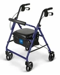 Medline Lightweight Aluminum Rollator, Folding Rolling Walker, 6" Wheels, 250 Lb. Fixed Price $40.00.