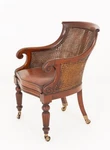 Regency Desk Chair Office Revival Seat Mahogany. Fixed Price $2020.00.