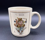 Vintage Papel Mug #1 Skier By Gary Patterson, 1970. Fixed Price $20.00.
