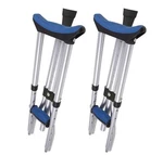 New Pair Of Carex Folding Aluminum Under Arm Crutches For Adults 4'11" To 6'1". Fixed Price $12.99.